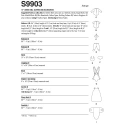 Dukketøj og bæreslynge 38 cm dukke Simplicity snitmønster 9903 OS