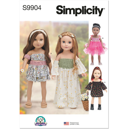 Dukketøj til 46 cm dukke Simplicity snitmønster 9904