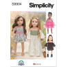 Dukketøj til 46 cm dukke Simplicity snitmønster 9904