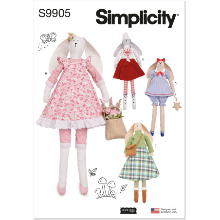 Slaske kanin  m/tøj Simplicity snitmønster 9905 OS