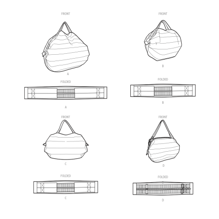Taske i 4 størrelser Simplicity snitmønster 9908 OS