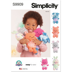 Små tøjdyr Simplicity snitmønster 9909 OS