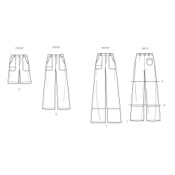 Bukser og shorts også plusmode Simplicity snitmønster 9923