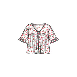 Bukser shorts og bluse Simplicity snitmønster 9928 A  easy