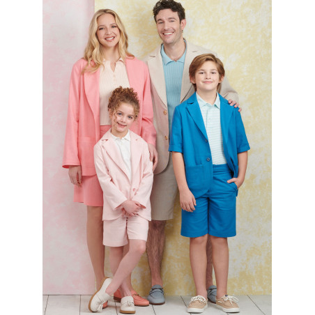Blazer og shorts til hele familien Simplicity snitmønster 9930 A  easy