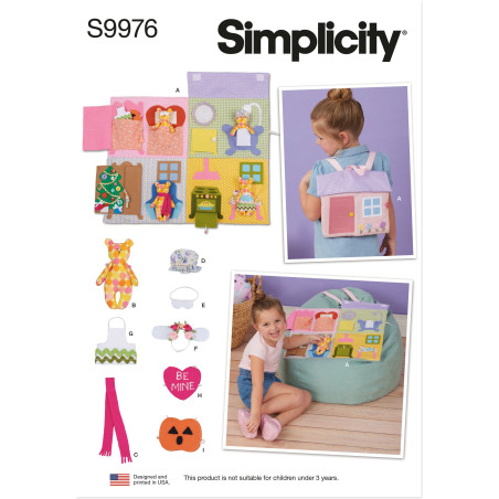 Dukkehus som rygsæk Simplicity snitmønster 9976 Os