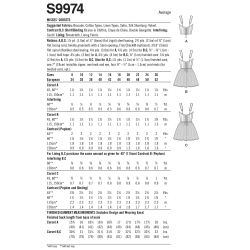 Korset og korset kjole kostume Simplicity snitmønster 9974