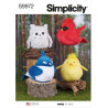 Tøjdyr Fugle Simplicity snitmønster 9972 Os