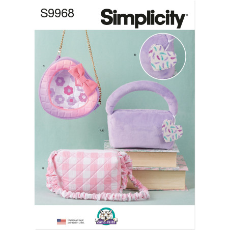 Hjerte taske Simplicity snitmønster 9968 Os