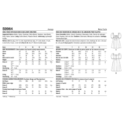Pige kjole med sløjfe Simplicity snitmønster 9964 A