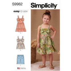 Pige tøj Simplicity snitmønster 9962 A easy