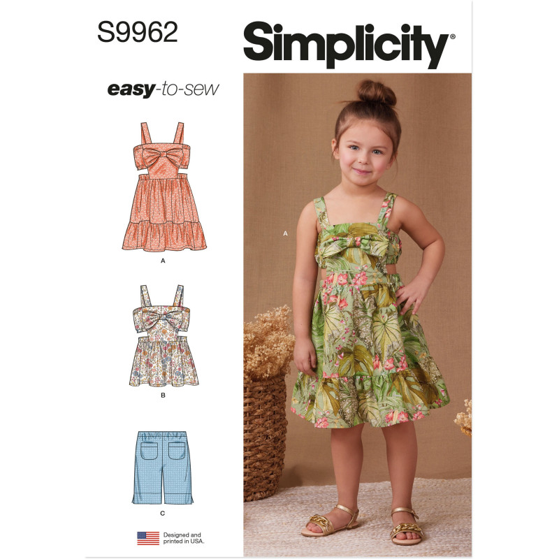 Pige tøj Simplicity snitmønster 9962 A easy