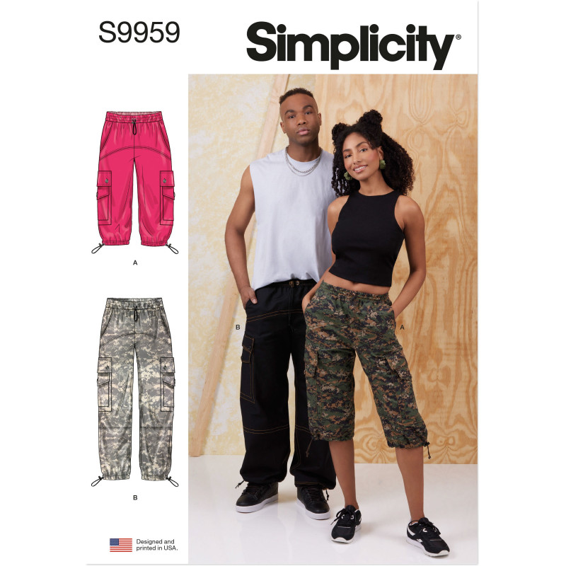 Cargo bukser ham/hende Simplicity snitmønster 9959 A