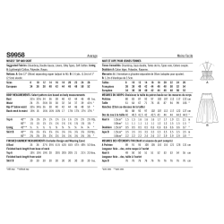 Top og nederdel m/hoftestykke Simplicity snitmønster 9958
