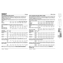 Shorts og lange bukser m/vide ben Simplicity snitmønster 9957