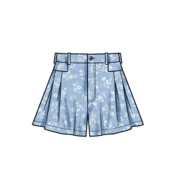 Shorts og lange bukser m/vide ben Simplicity snitmønster 9955