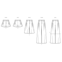 Shorts og lange bukser m/vide ben Simplicity snitmønster 9955