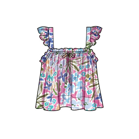 Løs top m/strop Simplicity snitmønster 9953