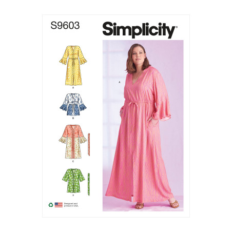 Kaftan plusmode  Simplicity snitmønster S9603