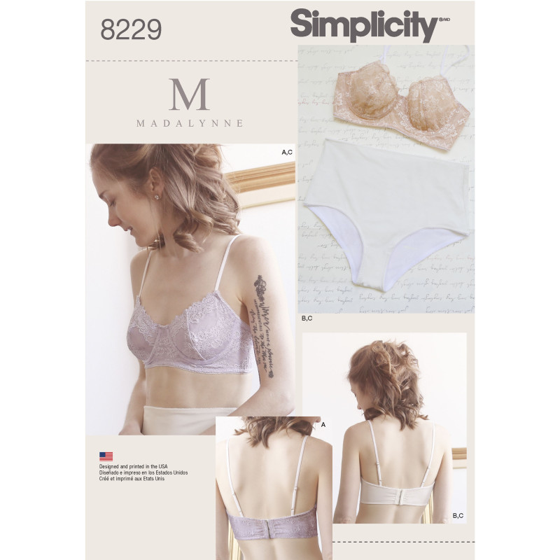  BH og trusser Simplicity snitmønster 8229 A