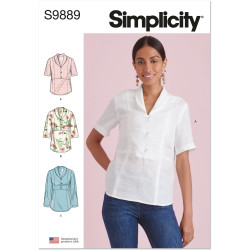 Sommer skjorte/bluse Simplicity snitmønster 9889