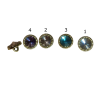 Knap m/øje Crystal 13 mm