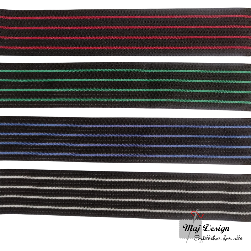 Elastik m/striber 40mm