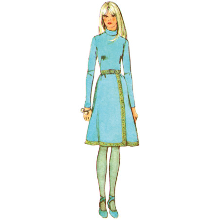 1970èr vintage kjole Simplicity snitmønster S3017
