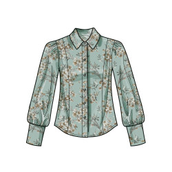 Skjortebluse  også plusmode Simplicity snitmønster S3002
