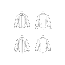 Skjortebluse  også plusmode Simplicity snitmønster S3002