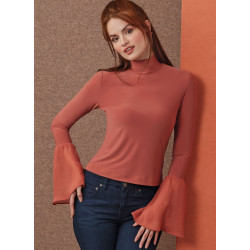 Bluse m/høj hals Simplicity snitmønster S3003