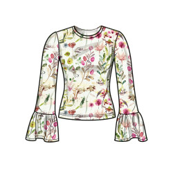Bluse m/høj hals Simplicity snitmønster S3003