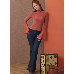 Bluse m/høj hals Simplicity snitmønster S3003