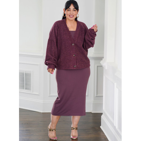 Cardigan tank top og nederdel Simplicity snitmønster S3010