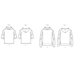 Unisex Hoodie ham/hende  Simplicity snitmønster S3012