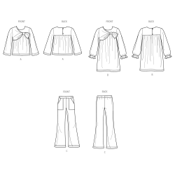 Pigetøj bukser bluse Simplicity snitmønster S3015