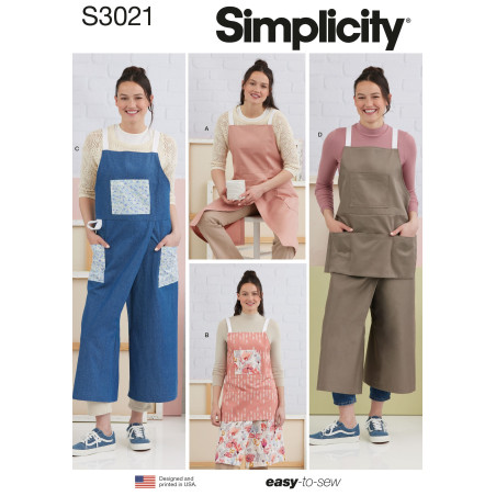 Bukseforklæde Simplicity snitmønster S3021 A
