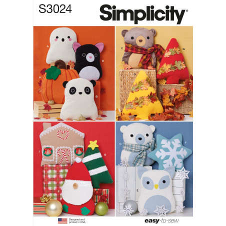 Div. puder Simplicity snitmønster S3024 os