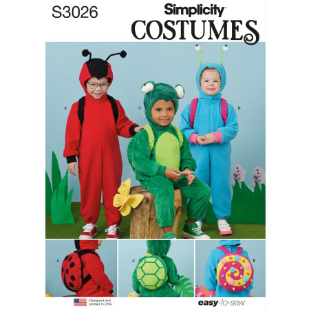 Børne kostume Simplicity snitmønster S3026 A