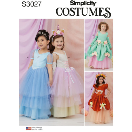 Børne kostume Simplicity snitmønster S3027 A