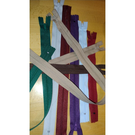 4mm ikke delbar spiral lynlås blandet pose