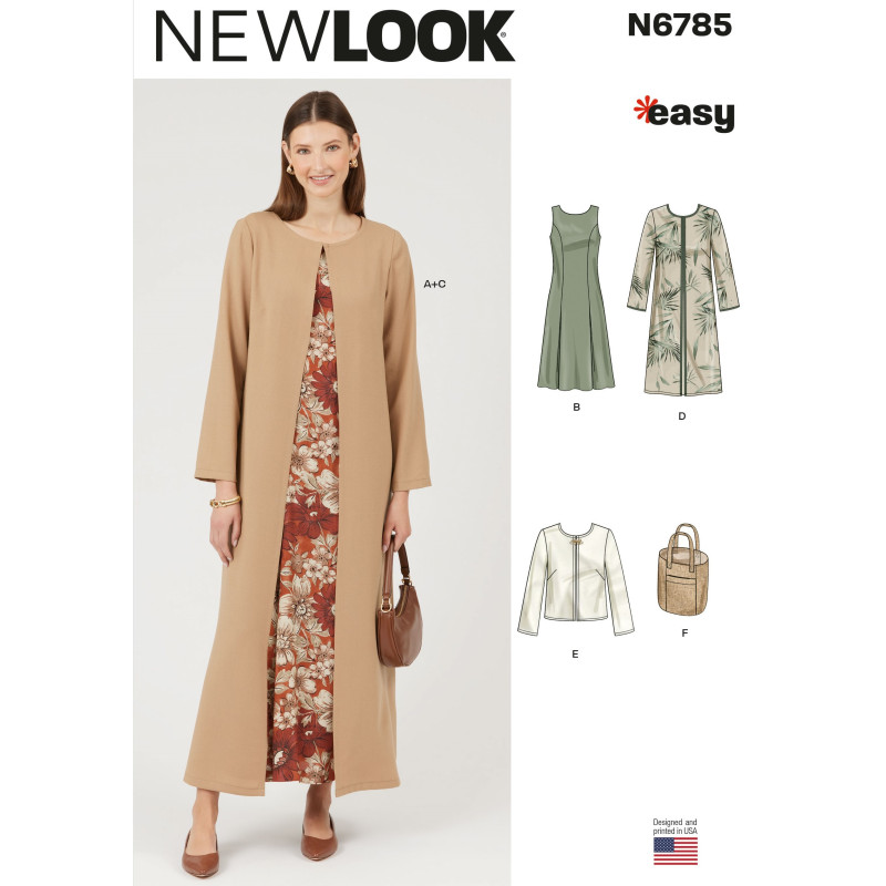 Kjole og frakke New look snitmønster N6785