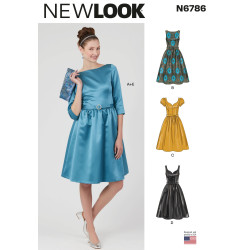 Kjole m/bælte New look snitmønster N6786