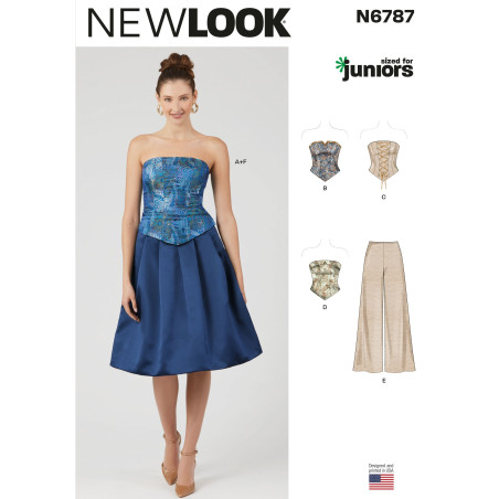 Corsage bukser og nederdel New look snitmønster N6787