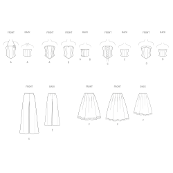 Corsage bukser og nederdel New look snitmønster N6787