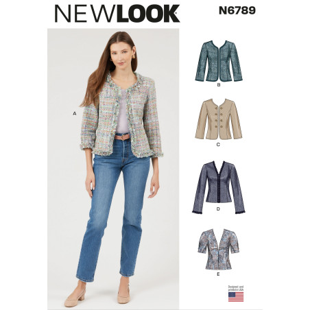 Kort  jakke New look snitmønster N6789