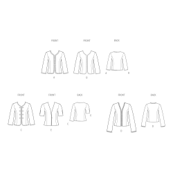 Kort  jakke New look snitmønster N6789