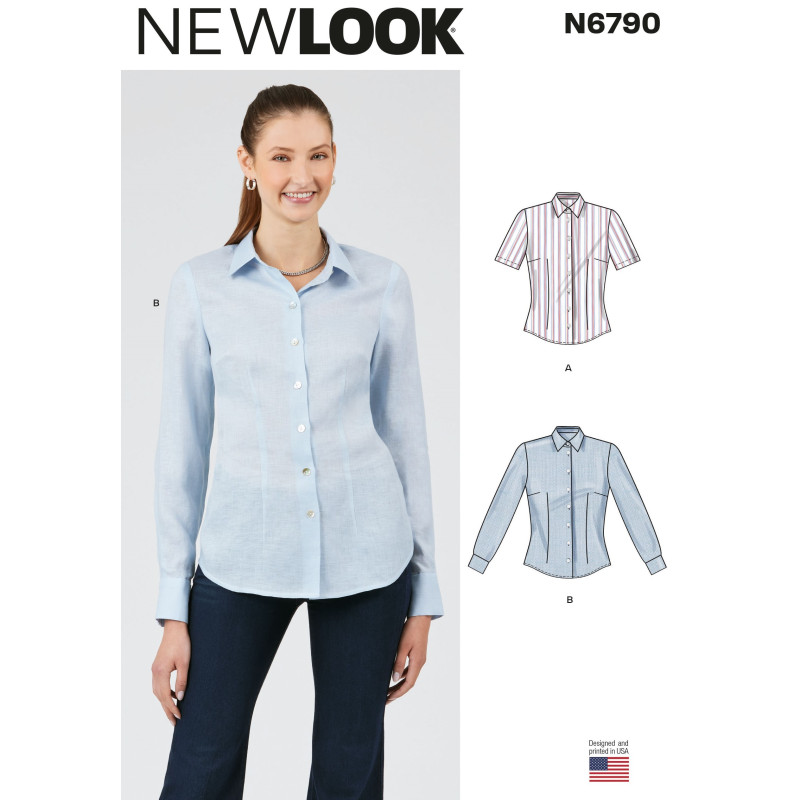 Skjortebluse Nes look snitmønster N6790