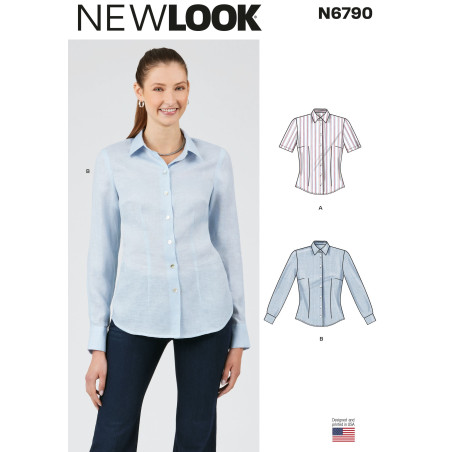 Skjortebluse Nes look snitmønster N6790