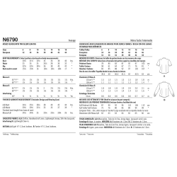 Skjortebluse Nes look snitmønster N6790